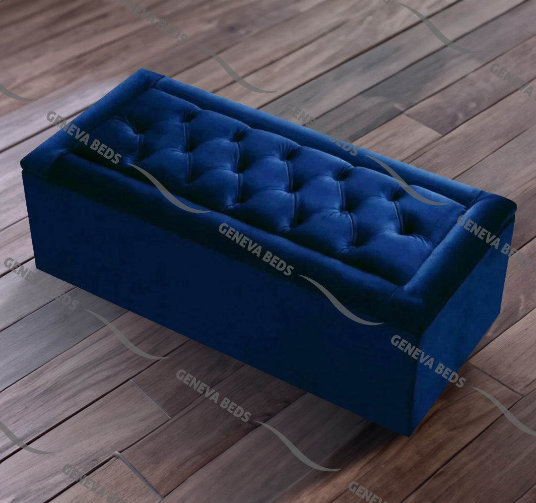 Miami Chesterfield Ottoman Blanket Box - GENEVA BEDS
