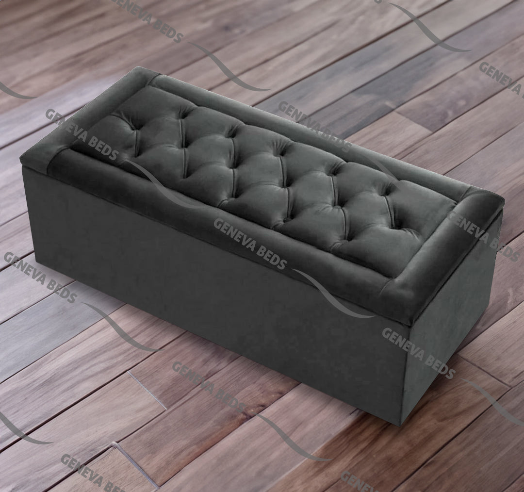 Miami Chesterfield Ottoman Blanket Box - GENEVA BEDS